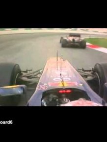 Vettel Gives Middle Finger to Karthikeyan (Formula1 2012 Malaysia)