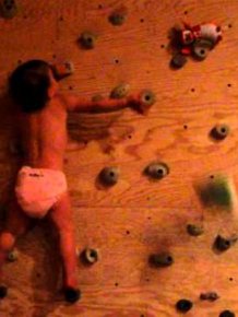 22 Month Old Bouldering