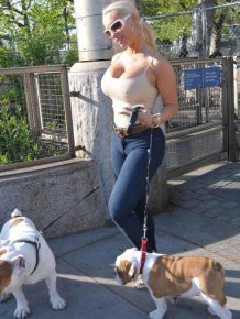 Coco Austin for a walk