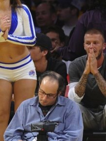 Male Celebrities Checking Out Cheerleaders 