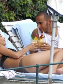Nicole Scherzinger and Lewis Hamilton