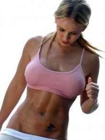 Girls in sports bras