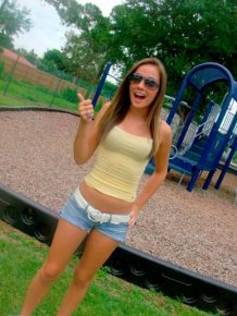 Girls in Jeans Shorts
