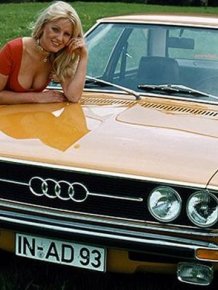 Retro ads of Audi and hot girls