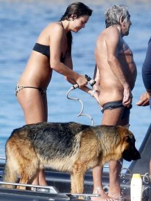 Roberto Cavalli and His Girlfriend