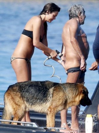 Roberto Cavalli and His Girlfriend