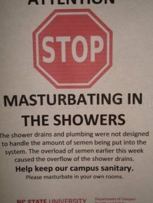Stop Masturbating In The Showers 