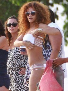 Rihanna on the beach