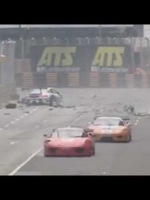 Massive GT Cup crash at Macau 2011