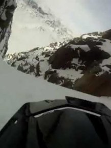 Epic Snowmobile Crash