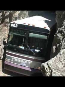 Bus in Rock Tunnel