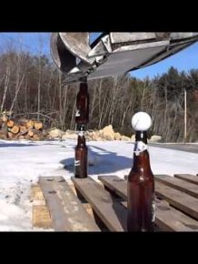 Beer Bottle Excavator Trick