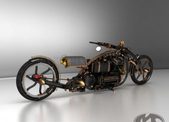 Black Widow Steampunk Chopper Extreme Custom Motorcycle Mod 