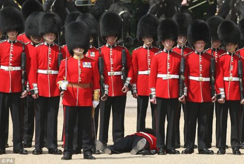 The Royal Guard passed out