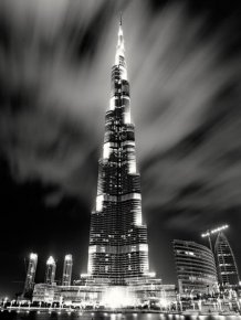 Nightscapes of big cities in Black and White
