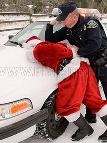 Santa getting arrested