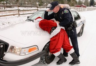 Santa getting arrested