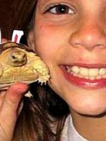 Young Girl and Turtle Grow Up Together 