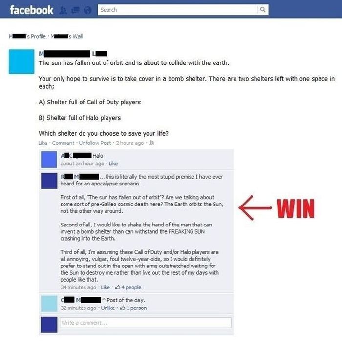 Funny Facebook Coomments
