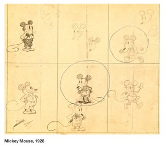 Early Sketches of Famous Cartoon Characters