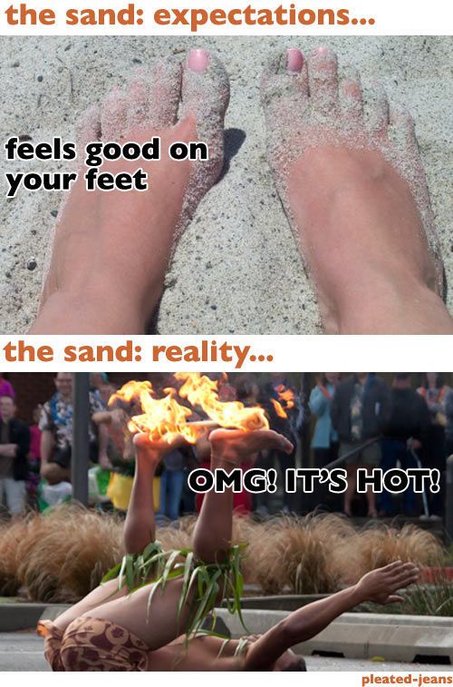 Beach Expectations vs Reality