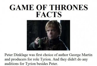 Game of Thrones Facts