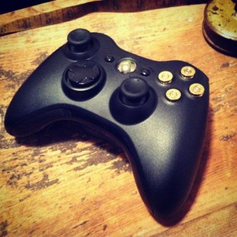 Xbox Controller Modded with 9mm Bullet Buttons