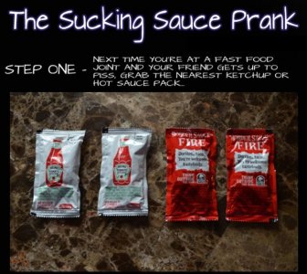 Sucking Sause Prank