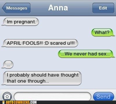 Message anna. Pregnant text.