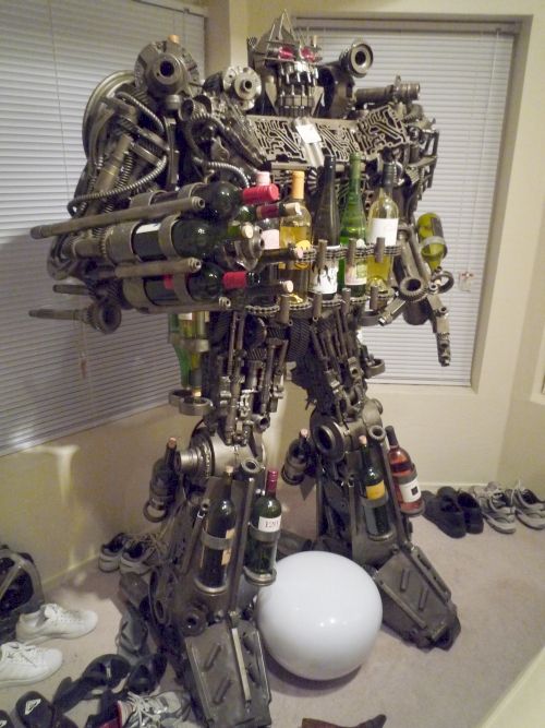 Transformer-style Wine Rack