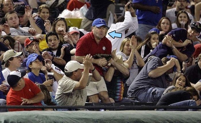 Fans Being Hit With A Foul Ball