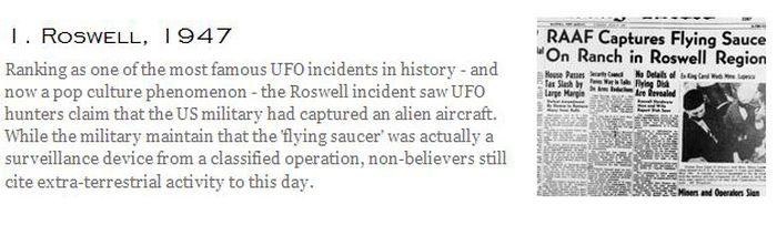 Famous UFO Sightings