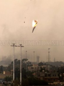 Libyan Jet Crashes after Being Shot Down in Benghazi 