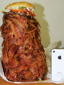 Burger with 1,050 Bacon Strips