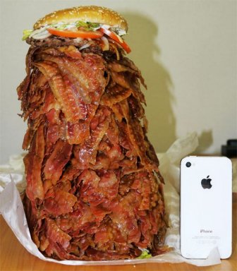 Burger with 1,050 Bacon Strips