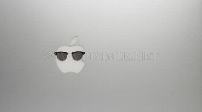 Apple Logos Wearing Glasses 