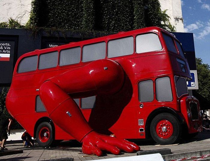 Double Decker Bus Artwork by David Cerny