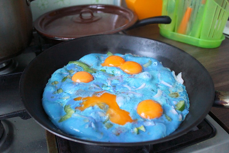 Blue Scrambled Eggs