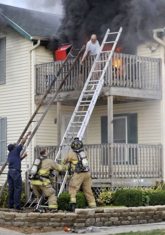 Firemen Rescue a Man