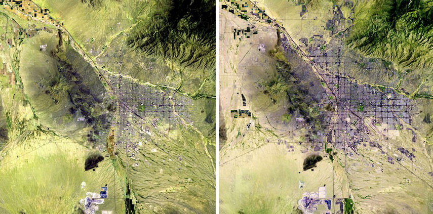 Satellite photos show how the man changed the Earth