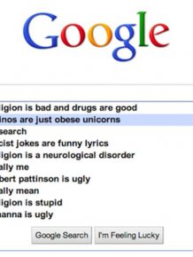 Strange Google Search Suggestions