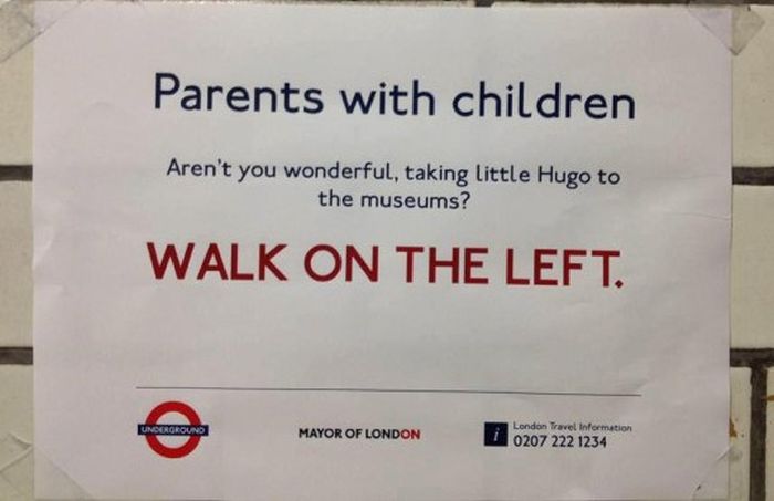 Guerilla Artists Doctoring  Signs on London Transport