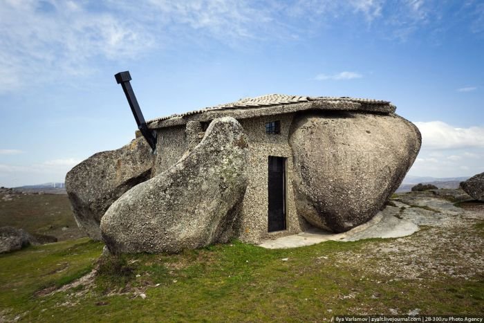 Fairy House Built Inside a Stone 