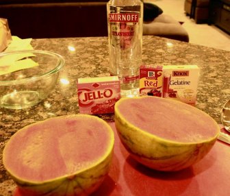 Watermelon Slice Jello Shots