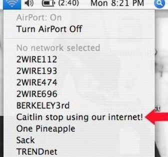 Communicating via Wi-Fi Network Names