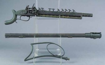 12-Shot Flintlock Jennings Repeating Rifle