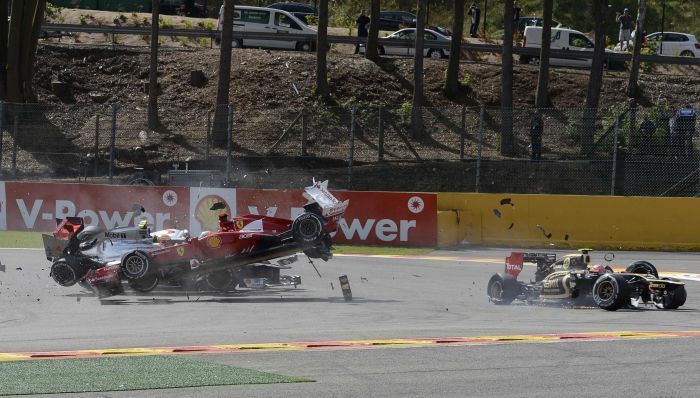 The accident at the Belgian Grand Prix 2012, part 2012