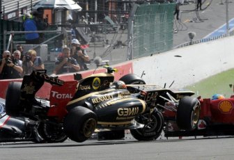 The accident at the Belgian Grand Prix 2012