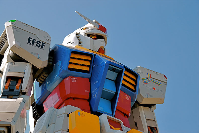 Full-Scale Gundam Model in Tokyo 