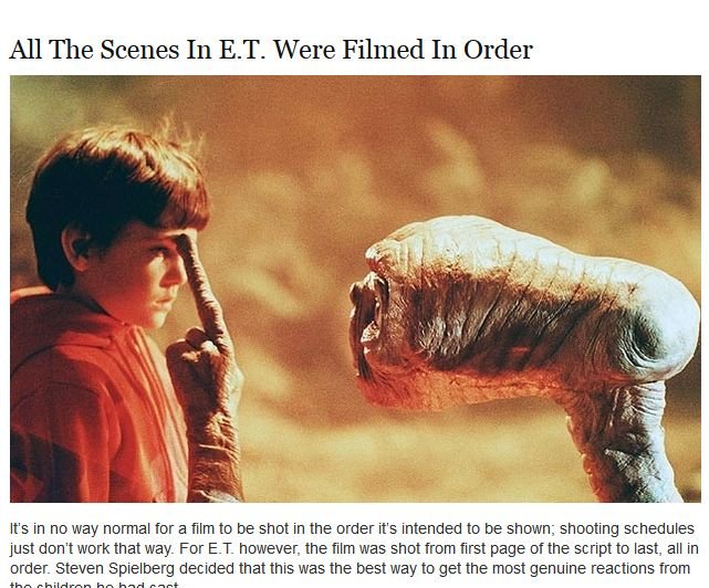 Interesting Facts About E.T.